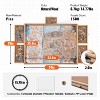 Angel Sar 1500-Piece Rotating Puzzle Board with Cover, 34x26 Inch Wooden Jigsaw Table with 6 Storage Drawers, Portable Puzzle Organizer - 3 of 4