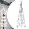 Aghana Digitals 118.1" Outdoor LED Christmas Tree with 570 Cold White Lights, 8 Effects, Metal - 2 of 4