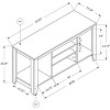 Monarch Specialties Tv Stand 48 Inch Console Media Entertainment Center Storage Shelves Living Room Bedroom Laminate Brown Contemporary Modern - 2 of 4