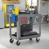 Tangkula 2-Tier Utility Cart Heavy-Duty PP Service Cart w/ 550 LBS Max Load for Warehouse - 2 of 4