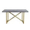 71" Raven Mango Wood Dining Table Gray/Gold - Timbergirl - 2 of 4
