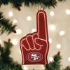 Old World Christmas Blown Glass Ornament for Christmas Tree, San Francisco 49ers Foam Finger - 2 of 4