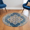 7' Yellow Medallion Runner Rug - 2 of 4