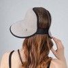 Anna-Kaci Roll Up Wide Brim Visor Sun Hat with Ponytail Hole and UV Protection Lightweight Packable Foldable Summer Cap - 2 of 4
