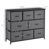 CAVINAS Bedroom Dresser with 8/9 Fabric Drawers,Storage Tower Chest of Drawers with Steel Frame and Wood Top,Dark Gray - 3 of 4