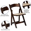 Emma and Oliver 4 Pack Wood Folding Chair with Vinyl Padded Seat - 4 of 4