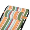 Dracelo Folding Deck Chair Pool Chair, Outdoor Lounge Chair with 4-Position Reclining Backrest, Pillow, Breathable Mesh and Stretch Seat - 3 of 4