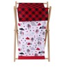 Bacati - Woodlands Red/Black/Gray Laundry Hamper with Wooden Frame - 2 of 4