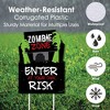 Big Dot of Happiness Zombie Zone - Party Decorations - Halloween or Birthday Zombie Crawl Party Welcome Yard Sign - 3 of 4
