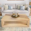 Plank+Beam 40" Modern Rectangular Coffee Table with Shelf, Solid Wood Table with Storage - 4 of 4