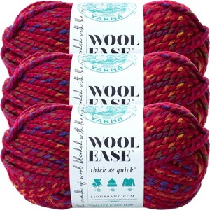 (3 Pack) Lion Brand Wool-Ease Thick & Quick Yarn - Campfire - 1 of 3