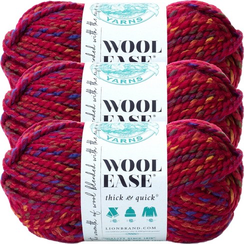 3 Pack) Lion Brand Wool-ease Thick & Quick Yarn - Fig : Target