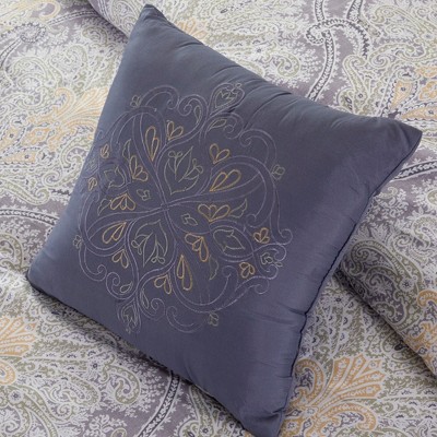 King White Microfiber Reversible Bedding Set with Decorative Pillows