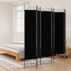 vidaXL 6-Panel Room Divider Black 94.5"x78.7" Fabric - 2 of 4