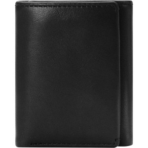 Paaaawaters Trifold Wallet for Men, RFID Lining, Double Bill Compartment, Full Grain Cowhide Leather Wallet, Black - 1 of 4