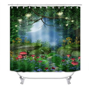 Fantasy Forest Shower Curtains for Bathroom Waterproof Fabric Bath Curtain Durable Soft Stylish Bathroom Decor 72x72 Inch - 1 of 1