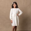 Hope & Henry Girls' Long Sleeve Balloon Sleeve Sweater Dress, Kids - 2 of 4