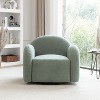 SEYNAR Modern Teddy Upholstered 360 Degree Swivel Armchair with Metal Base - 2 of 4