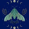 Junior's Design By Humans Luna and Moth By EpisodicDrawing T-Shirt - 2 of 3