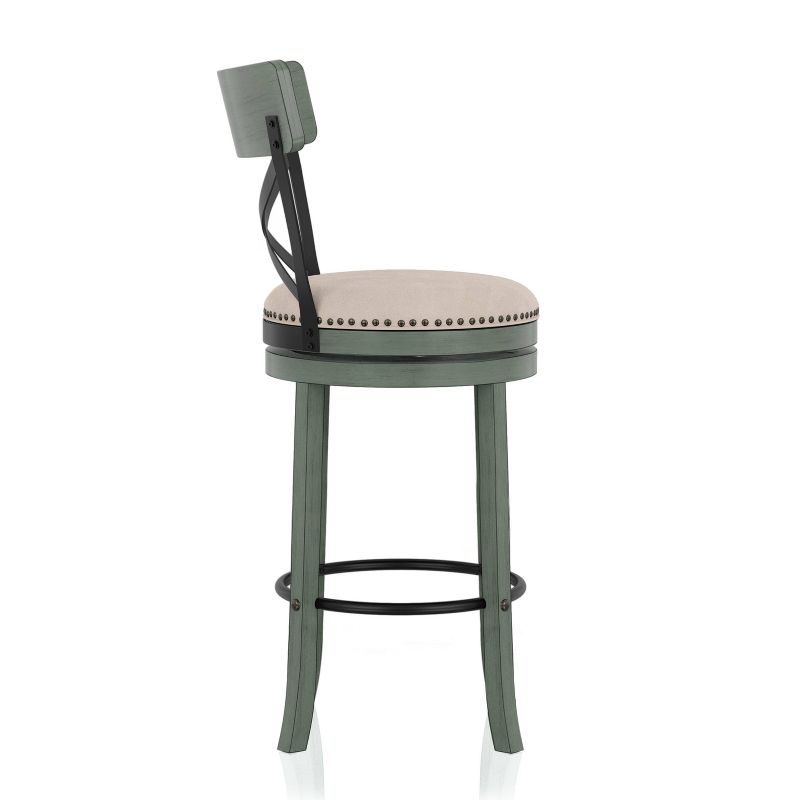 Set of 2 Lynick Cross Back Swivel Counter Height Barstools - HOMES: Inside + Out, 3 of 5