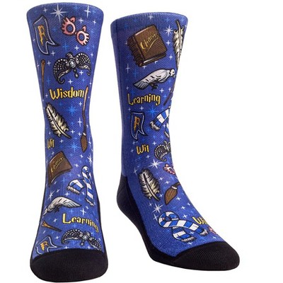 Wizard House Blue Ravenclaw Crew Socks (S-M)