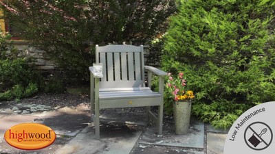 Weathered Acorn Synthetic Wood Outdoor Garden Chair