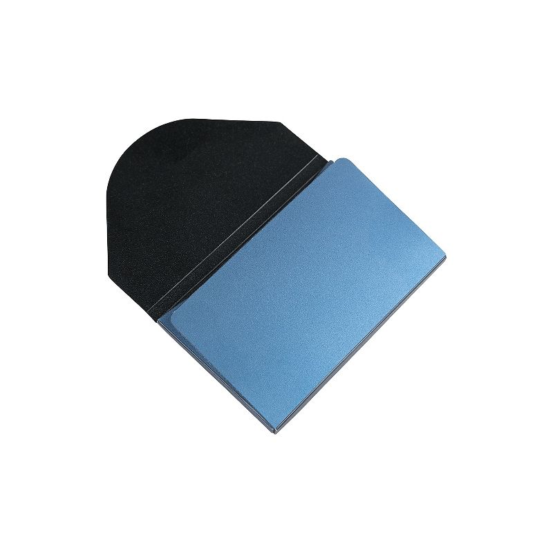JAM Paper Plastic Business Card Holder Case Blue Metallic Sold Individually (3656189), 4 of 5