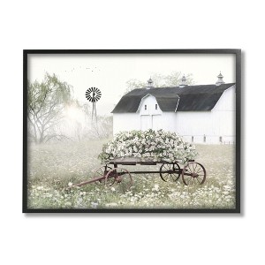 Stupell Industries Vintage Country Flower Wagon Framed Giclee - 1 of 4