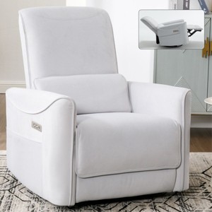 Power Recliner Chair,Nursery Room Recliner,Automatic Recliner Chair,Breastfeeding Chair,Swivel Recliner Armchair With USB And Type-C Ports-Cuddlewood - 1 of 4