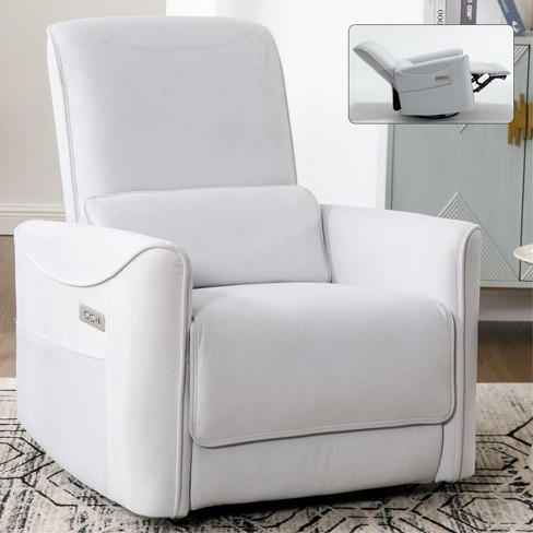 Power Recliner Chair,Nursery Room Recliner,Automatic Recliner Chair,Breastfeeding Chair,Swivel Recliner Armchair With USB And Type-C Ports-Cuddlewood - image 1 of 4