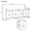 White Wood 1 White Rectangular Movable Cushion Storage Bench with Drawers & Backrest Shoe Bench - Unique Design, Multi-Purpose, Reliable Workmanship - 4 of 4