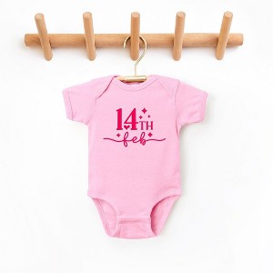 The Juniper Shop 14th Feb Stars Puff Print Baby Bodysuit - 1 of 3