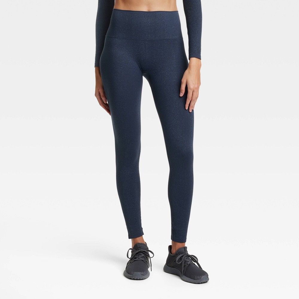 Women's Lurex Seamless High-Rise Leggings - All In Motion™ Blue L