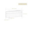 49.2'' Faux Fur Flip Top Storage Bench with Black Metal Legs,Ottoman Seat for Bedroom,Entryway or Living Room-Cuddlewood - 4 of 4
