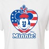 Women's - Disney - Minnie Flag Heart Cropped Graphic T-Shirt - 2 of 4