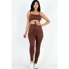 Slickblue Women's Tie Front Cut Out Jumpsuit in Stretch Jersey - Downtown Brown/Olive Branch, Size S-L - 2 of 4