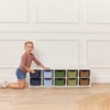 ECR4Kids Streamline 10 Cubby Tray Cabinet with 10 Scoop Front Storage Bins, 2x5, White Wash - 4 of 4