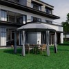 Tangkula 11.5'Outdoor Patio Round Dome Gazebo Canopy Shelter Double Roof Steel Gray - 3 of 4