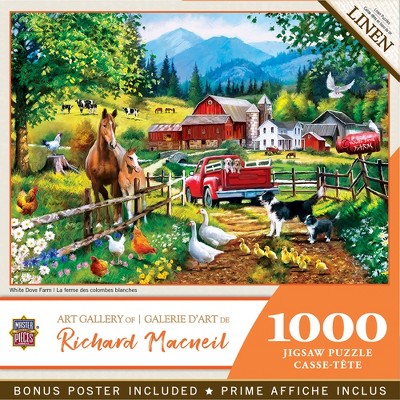 MasterPieces Art Gallery Puzzles Collection - White Dove Farm 1000 Piece Jigsaw Puzzle