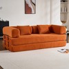 Whisen Convertible Sleeper Sofa Bed, Corduroy Folding Couch, Floor Sofa Lounge Couch with Pillow, Fixed-Shape Frame - 3 of 4