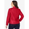Jessica London Zip Front Leather Jacket - 3 of 4