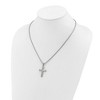 Chisel Stainless Steel Brushed Cross Pendant on a 20" Box Chain Necklace - 4 of 4