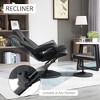 Mshliw Manual PU Leather Swivel Recliner Office Chair with Ottoman Footrest, Adjustable Backrest and Steel Base for Living Room or Office - 4 of 4