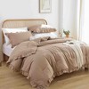 BAGOKIE 3 Pieces Ruffled Bed in a Bag Comforter Set - 4 of 4