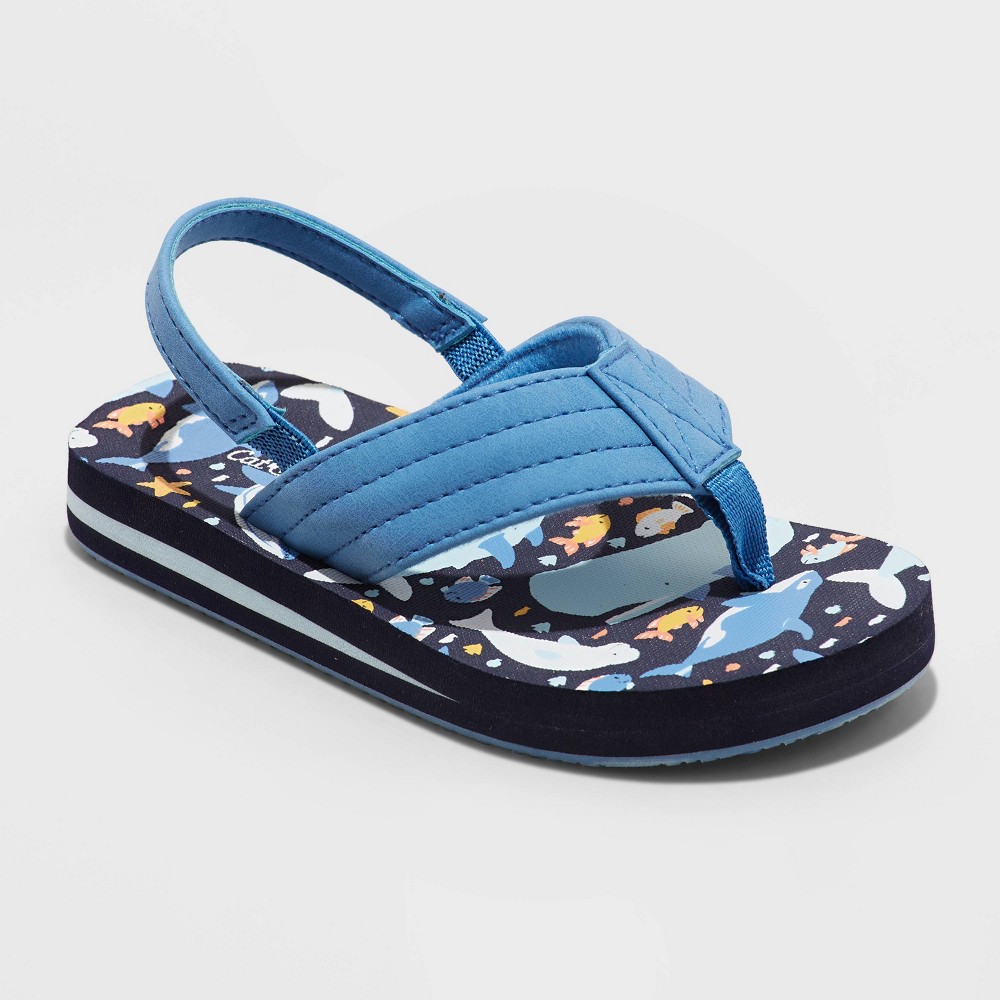 Toddler Boys' Ash Slip-On Thong Sandals - Cat & Jack™ Navy XL