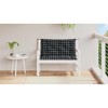 vidaXL Indoor/Outdoor Bench Cushions 2 pcs, Water-Repellent, Black Check Pattern 39.4"x19.7"x2.8" - 3 of 4
