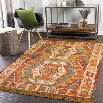 Hauteloom Rectangle Area Rug   Burnt Orange