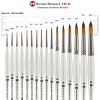 Borciani e Bonazzi UNICO Fiamatto Synthetic Series 820 Paint Brush, Round Size 4 - For Acrylic and Watercolor Painting - Ergonomic Handle, - 2 of 4