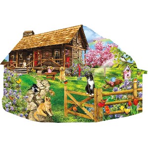 Sunsout Mountain Spring 1000 pc Special Shape  Jigsaw Puzzle 97044 - 1 of 3
