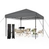 Pop Up Canopy with One Button Push Setup - Outdoor Canopy Tent with Portable Roller Bag - 3 Adjustable Height - 2 of 4
